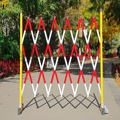 ZONSHJDKR Einziehbarer Zaun Baustellen-Verkehrskontrolle, Gelb und Schwarz Rot, 1,2 x 6 m(Yellow,1.2 * 2.5m) von ZONSHJDKR