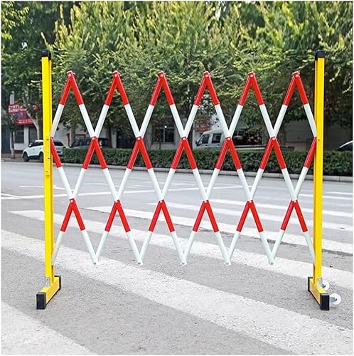 ZONSHJDKR Einziehbarer Zaun Einziehbare Barrieren Faltbare Sicherheitsbarrieren Kontrollieren und verhindern jegliche Sicherheits- Verkehrsbedingungen Rot Weiß,1.2 * 5m(Red White,1.2 * 2.5m) von ZONSHJDKR