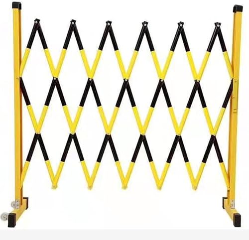 ZONSHJDKR Einziehbarer Zaun Faltbare Barrieren for Baustellen, Aufzüge, Straßen im Freien, Rot, 1,2 * 6m(Yellow,1.2 * 2.5m) von ZONSHJDKR