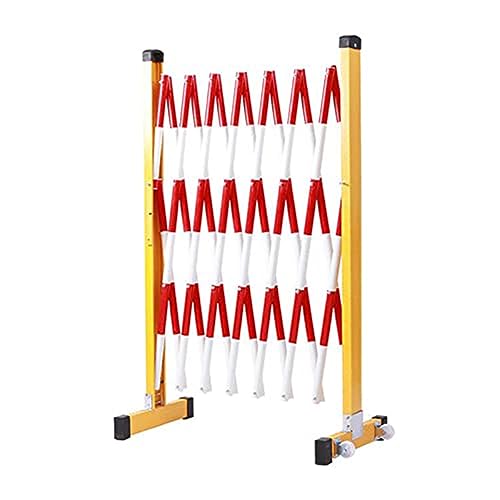 ZONSHJDKR Einziehbarer Zaun Garagenbau-Einfahrtszaun, erweiterbares Verkehrsscherentor for Wartungs- und Bauarbeiten Verkehrskontrolle(L 500cm/16.4ft) von ZONSHJDKR