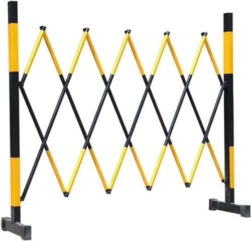 ZONSHJDKR Einziehbarer Zaun Leicht montierbares Sicherheitsgeländer auf Rollen, 1,2 m hoch, faltbar, rot und weiß, x,5(Red and White,1.2x2.5m) von ZONSHJDKR
