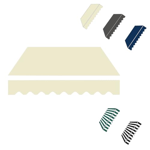 ZONSHJDKR Ersatz-Segeltuch für einziehbare Markise 8ft 10ft 12ft 16ft 20ft, Sonnenschutzdachabdeckung Ersatz wasserdichtes Tuch(Beige,4x1.5m(13x5ft)) von ZONSHJDKR