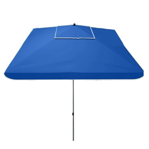 ZONSHJDKR Ersatzdach Großer quadratischer Marktschirm, 2 m, Verstellbarer Tischschirm for den Außenbereich, winddichter Sonnenschirm for Garten, Terrasse, Pool, Hof(Blue) von ZONSHJDKR