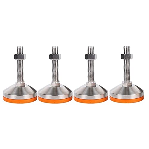 ZONSHJDKR Möbelfüße 4 Stück verstellbare Beinnivellierer for Möbel, Schränke, Sofas, robuster Höhenversteller, Möbelnivellierfuß, Nivellierfüße aus Edelstahl 304(D60xm16x150) von ZONSHJDKR