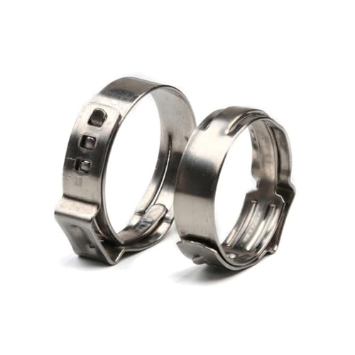 ZONSHJDKR Schlauchschellen 10-teiliges Sortiment an Einzelohr-Schlauchschellen, einzeln, 5,3–31,6 mm, mehrere Größen, Edelstahl 304, Cinch-Klemmringe for Abdichten(10.8 13.3mm) von ZONSHJDKR
