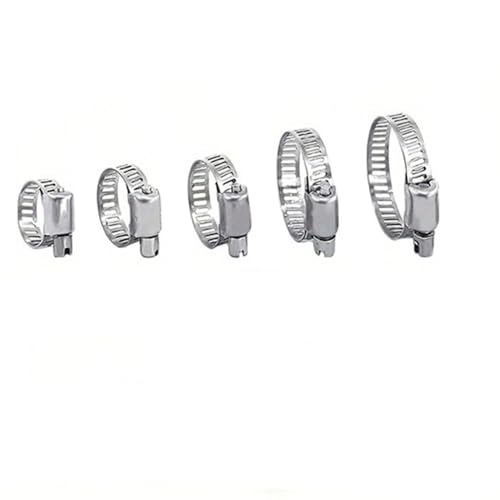 ZONSHJDKR Schlauchschellen 2-10 Teile/Satz Edelstahl 304 Schneckenantrieb-Kraftstoffleitung Rohr Clips Wasser(140 160mm 2pcs) von ZONSHJDKR