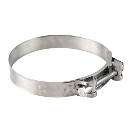 ZONSHJDKR Schlauchschellen Edelstahl-Schlauchschellen T-Auspuffrohr-Clip Dichtung Schweißclip Reparaturwerkzeug Hardware-Zubehör(48 51mm) von ZONSHJDKR