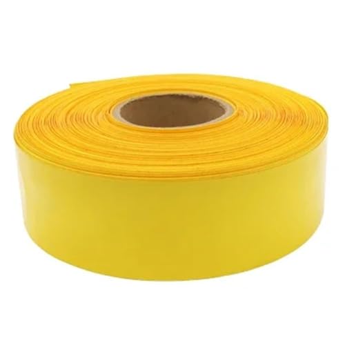 ZONSHJDKR Schrumpfschläuche 1 Meter 85 mm ~ 350 18650 Schrumpfschlauch, Wickelhülle, PVC-Schrumpfschlauch, Folienhülle, Hülle, Stück(Yellow,103mm) von ZONSHJDKR