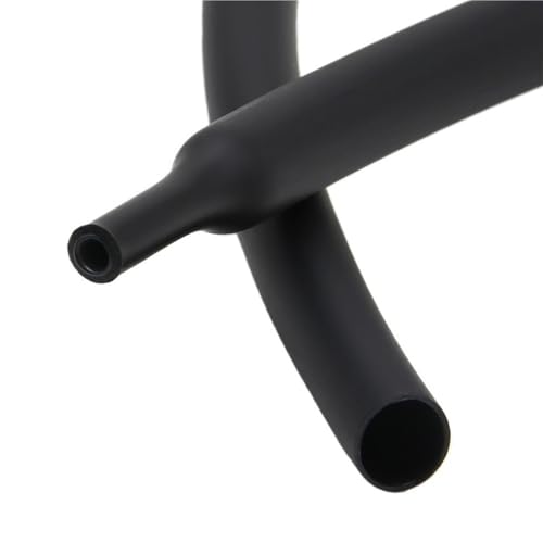 ZONSHJDKR Schrumpfschläuche 1M Silicagel-Schrumpfschlauchhülse 2mm 3mm, 1:1,7 Silikon-Schrumpfschlauch Schwarz Grau, Elektrischer Schrumpfschlauch Kleiner Durchmesser(Black,3.5MM) von ZONSHJDKR