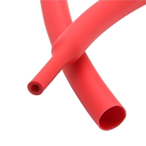 ZONSHJDKR Schrumpfschläuche 1M Silicagel-Schrumpfschlauchhülse 2mm 3mm, 1:1,7 Silikon-Schrumpfschlauch Schwarz Grau, Elektrischer Schrumpfschlauch Kleiner Durchmesser(Red,2.5MM) von ZONSHJDKR