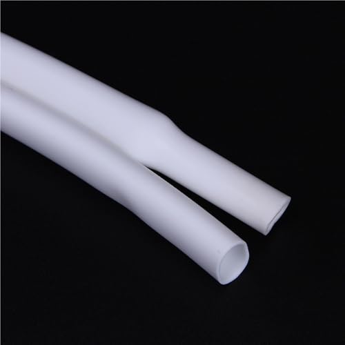 ZONSHJDKR Schrumpfschläuche 1M Silicagel-Schrumpfschlauchhülse 2mm 3mm, 1:1,7 Silikon-Schrumpfschlauch Schwarz Grau, Elektrischer Schrumpfschlauch Kleiner Durchmesser(White,2MM) von ZONSHJDKR
