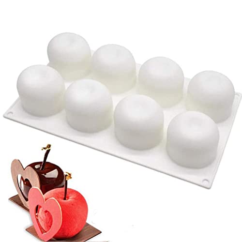 ZOOENIE 3D Silikon-Formen Geräte für die Kuchenverzierung, Mousse-Form, Backwaren, Desserts Form, Kuchenform, für das Cupcake Backen, Seife Backform, Gelee, Pudding, Schokolade (Apfel) von ZOOENIE