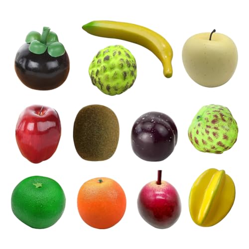 ZOOMPIL 12pcs Künstliche Gefälschte Früchte, Künstliche Früchte-Pack, Gefälschte Mischungsfrüchte für Wohnkultur, Simulation Obst Ornament Handwerk Food Fotografie Requisiten Esstisch Dekor von ZOOMPIL