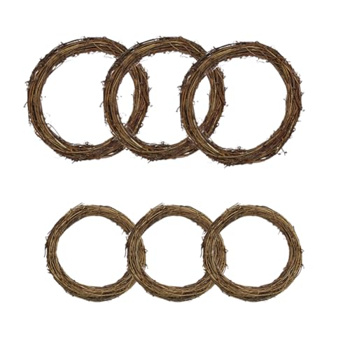 ZOOMPIL 6pcs Rebenkranz, Rattan Deko Kranz, Naturkranz Trockener Rattan Weihnachtskranz Holz Deko DIY Kranz Deko, für Weihnachten Wand- und Türkranz Deko ZOOMPIL 6pcs Rebenkranz, Rattan Deko Kranz, Naturkranz Trockener Rattan Weihnachtskranz Holz Deko DIY Kranz Deko, für Weihnachten Wand- und Türkranz Deko von ZOOMPIL