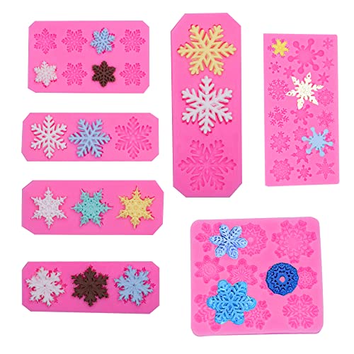 ZOOMPIL 7 Stück Weihnachten Schneeflocke Silikonform, Weihnachts-Fondant-Formen Schneeflocke, 3D Weihnachten Silikonformen mit Schneeflocke DIY Kuchen Gelee Backformen ZOOMPIL 7 Stück Weihnachten Schneeflocke Silikonform, Weihnachts-Fondant-Formen Schneeflocke, 3D Weihnachten Silikonformen mit Schneeflocke DIY Kuchen Gelee Backformen von ZOOMPIL