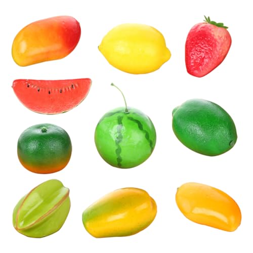 ZOOMPIL 10pcs Künstliche Gefälschte Früchte, Simulation Obst Set, Gefälschte Früchte für Wohnkultur, Simulation Obst Ornament Handwerk Food Fotografie Requisiten Esstisch Dekor von ZOOMPIL