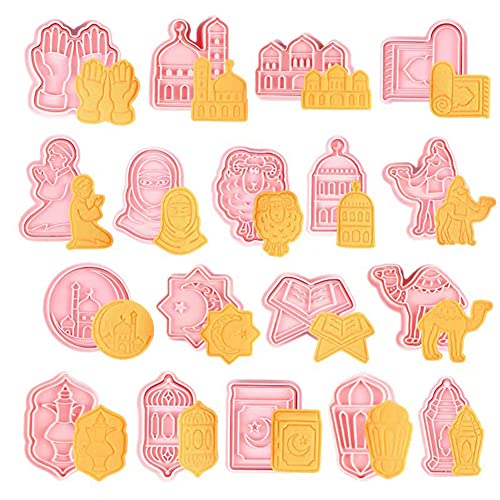 ZOOMPIL Muslimischen Cookie Cutter, Ramadan Muslimische Keksform, DIY Fondant Kuchen Backwerkzeuge Keksform für Kinder Keksformen Kuchen Backen Form(18 Stück) von ZOOMPIL