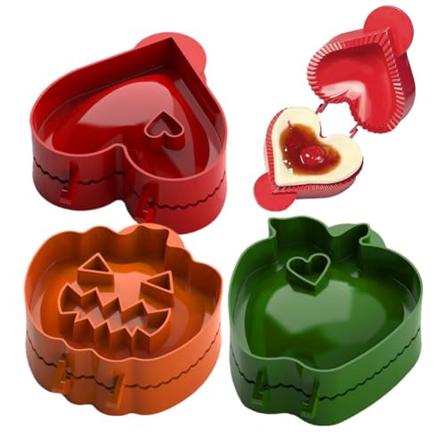 ZOOMPIL Pocket Pie Molds, 3pcs Fall Hand Pie Moulds, Presser Pocket Pie Molds, zum Backen von Teig, Presser, Taschen, Kuchenformen, passend für alle Arten von Festivals, Partys von ZOOMPIL