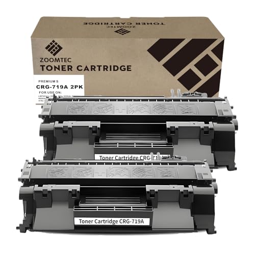 ZOOMTEC CRG-719A CRG 719A Tonerkartusche Kompatible für Drucker Canon LBP-6300dn 6650dn 6680x 6670dn 6310dn MF6180dw 6140dn LBP-253x 251dw 252dw MF411dw 416dw 418x 419x (2X Schwarz) von ZOOMTEC