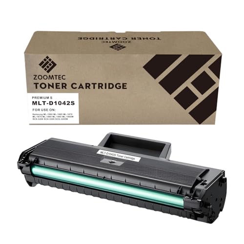 ZOOMTEC MLT-D1042S D1042S 1042S Tonerkartuschen Kompatibel mit Drucker Samsung ML-1660 ML-1660N ML-1661 ML-1665 ML-1665K ML-1666 ML-1670 ML-1675 ML-1860 ML1865W ML1865 ML-1865W SCX-3200 (1 Schwarz) von ZOOMTEC