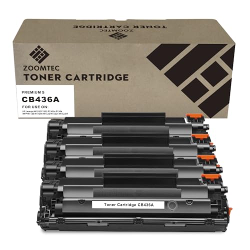 ZOOMTEC Sustitución para HP CB436A 36A Toner Cartuchos Pour HP Laserjet M1520 P1505 P1505n P1506 M1120 MFP M1120n MFP M1522 MFP M1522n MFP M1522nf MFP Impresora (4 Paquet) von ZOOMTEC