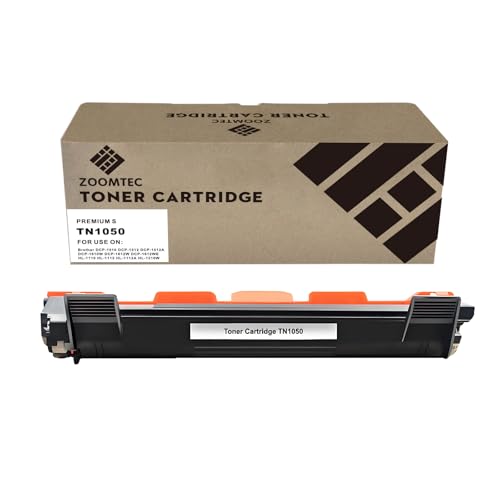 ZOOMTEC TN1050 Tonerkassette kompatibel mit Brother HL-1110 HL-1112 HL-1210W HL-1212W DCP-1510 DCP-1512 DCP-1610W DCP-1612W MFC-1810 MFC-1910 MFC-1910W(Farbe: Schwarz 1 Pack) von ZOOMTEC