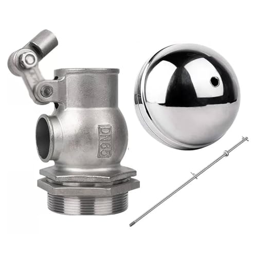 1 Stück 1/2" 3/4" 1" 1-1/4" 1-1/2" 2" 3" 4" Edelstahl 304 Einstellbares Schwimmerventil, Wasserstandsregelung Schwimmerkugelhahn Durchflusszisterne/Erweiterung(DN40)(DN80) von ZOOPH