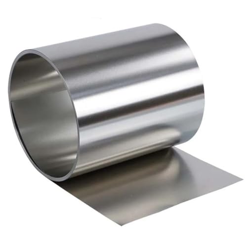 Edelstahlfolienband, 1 Meter 304 Edelstahlfolienstreifen, 0,01 0,02 0,05 0,1 0,2 0,3 0,4 0,5 mm Dicke, Spulenstahlstreifen, 1 Stück (Größe: 0,2 x 20 mm)(0.05x100mm) von ZOOPH