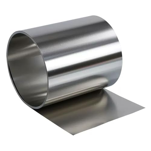 Edelstahlfolienband, 1 Rolle 304 Edelstahlfolienstreifen, dünnes, schmales Streifenband, Breite 25 mm, Dicke 0,1 mm, 0,2 0,3 0,4 0,5 1 mm, Länge 1 Meter (Dicke 0,4 mm)(Thickness 0.2mm) von ZOOPH