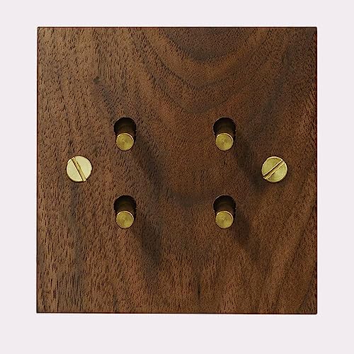 Flachbildschirm-Kippschalter, Massivholzplatte, Kippschalter for Licht, Messing, Wandschalter for Zuhause, Typ 86, handgefertigter Hebel, verdeckter Hebel(4 Gang) von ZOOPH