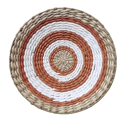Handgemachte Tischsets, Runde Boho Rattan Natur handgewebte Tischsets Wasserhyazinthe Tischsets, for Esstisch(A11,20cm) von ZOOPH