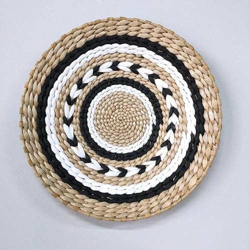 Handgemachte Tischsets, Runde Boho Rattan Natur handgewebte Tischsets Wasserhyazinthe Tischsets, for Esstisch(A20,25cm) von ZOOPH