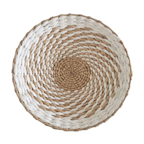 Handgemachte Tischsets, Runde Boho Rattan Natur handgewebte Tischsets Wasserhyazinthe Tischsets, for Esstisch(A3,25cm) von ZOOPH
