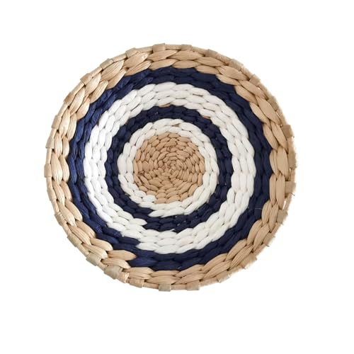 Handgemachte Tischsets, Runde Boho Rattan Natur handgewebte Tischsets Wasserhyazinthe Tischsets, for Esstisch(A4,20cm) von ZOOPH