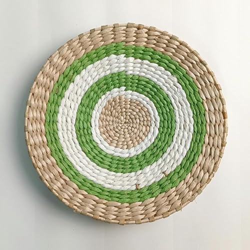 Handgemachte Tischsets, Runde Boho Rattan Natur handgewebte Tischsets Wasserhyazinthe Tischsets, for Esstisch(A8,25cm) von ZOOPH