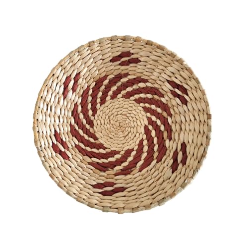 Handgemachte Tischsets, Runde Boho Rattan Natur handgewebte Tischsets Wasserhyazinthe Tischsets, for Esstisch(B2,30cm) von ZOOPH