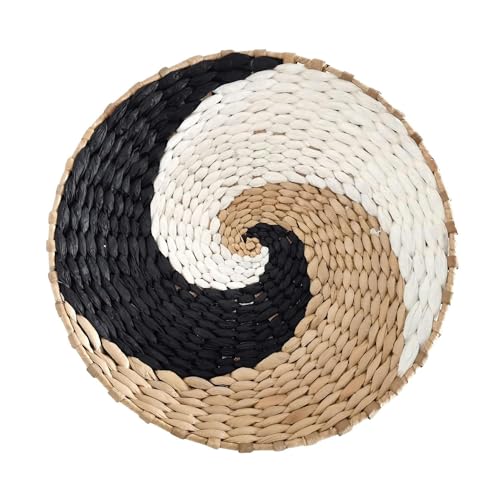 Handgemachte Tischsets, Runde Boho Rattan Natur handgewebte Tischsets Wasserhyazinthe Tischsets, for Esstisch(B8,20cm) von ZOOPH
