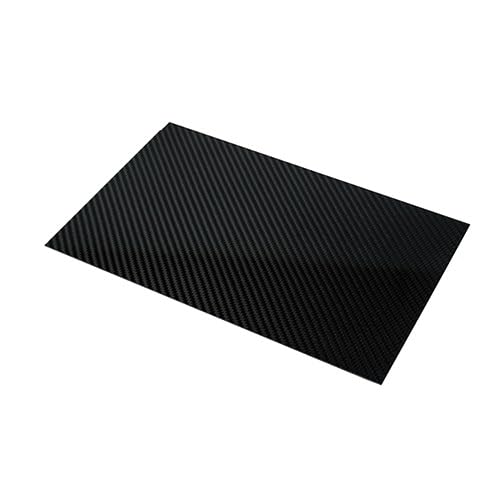 Köperbindung Kohlefaserplatte/-blatt, 1 Stück 0,3 mm 100% Kohlefaserplatte, Plattenblatt 3K Leinwandbindung glänzend (25 cm x 40 cm)(20cmx25cm) von ZOOPH
