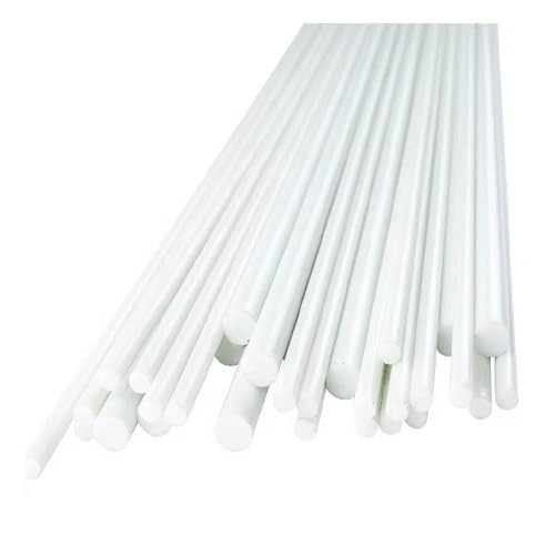 Premium-Fiberglasstäbe, 10 Stück, weiße Glasfaserstäbe, Fiberglasstäbe, Länge 500 mm, zur Unterstützung von Stäben, Glasfaser-Vinyl-Wrap-Stange (Größe: 10 Stück, 9,0 x 500 mm)(6.0x500mm) von ZOOPH