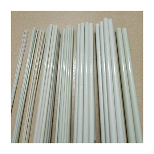 Premium-Fiberglasstäbe, 10 Stück weiße Glasfaserstäbe, Länge 500 mm, zur Herstellung aller Arten von Stützstäben, Fiberglasstangen (Größe: 8 mm)(3.2mm) von ZOOPH