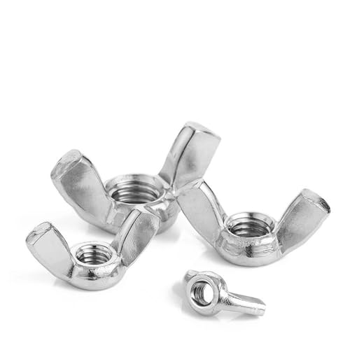 Premium-Flügelmuttern aus Zinklegierung, 10 Stück/Los Flügelmuttern M3 M4 M5 M6 M8 M10 M12 Flügelmuttern aus Edelstahl, handfest anziehende Mutter (M3 x 10 Stück)(M6 x10pc) von ZOOPH