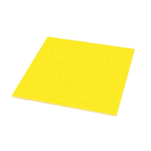 Premium-Glasfaserplatte, gelbe FR4-Glasfaserplatte, Harzplatte, Glasfaserstärke 4 mm, for 3D-Druck, DIY-Harzplatte, Glaszubehör (150 x 150 mm)(350x350mm) von ZOOPH