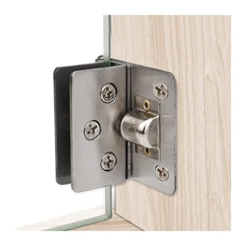 Schrankscharniere, DIY-Glastürscharnier, Edelstahl-Duschscharnier, Glastür-Klemmclip mit Schrauben, langlebig, rostfrei und verschleißfest (Farbe: A, Größe: for 8 10 mm) von ZOOPH