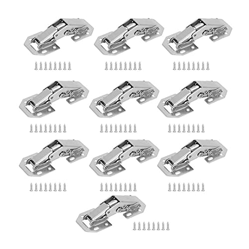 Schrankscharniere, Schrankstoßscharnier, Falttür, 10er-Set, Schrankscharnier ohne Bohren, sanft schließendes Türscharnier for Schrank, Kleiderschrank, Türscharnier von ZOOPH