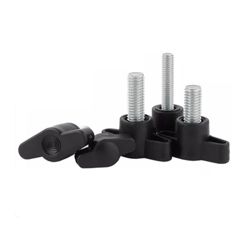 Schrauben, Daumenspannschraube, Kunststoff-Z-Griff, M4 M5 M6 M8 Nylon mit Gewinde, T-Griffschraube, Schlitzschraubenkopf (Schwarz, M4x16)(Black,M4x25) von ZOOPH