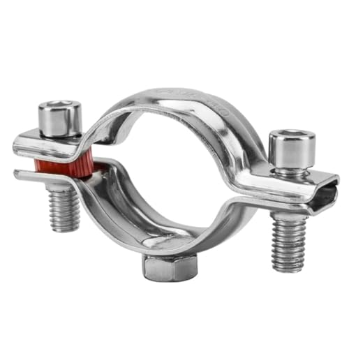 Verstellbare Rohrschelle, 1 Stück 19–108 mm, feste Rohrhalterung aus Edelstahl 304, geschweißte Mutterschnallenklemme, Wasserrohrschelle, Rohrschelle (60–65 mm)(25 28mm) von ZOOPH