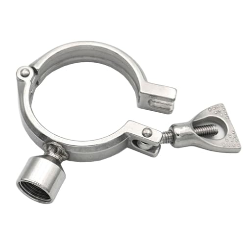 Verstellbare Rohrschelle, 1 Stück Rohrhalterklemme, Edelstahl 304, 1/2 Zoll Innengewinde, Außendurchmesser 19, 25, 38, 51, 63, 76, 102 mm, Clips, Stützrohrhalterung (127 mm)(25mm) von ZOOPH
