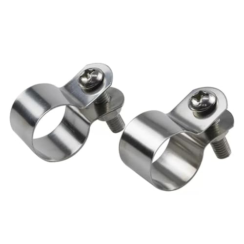 Verstellbare Rohrschelle, 10 Stück 10 mm 12 16 20 25 27 32 33 35 mm U-förmige Erdungsrohrschelle, 304 Edelstahlschelle, verbreiterte Rohrschelle(33mm)(16mm) von ZOOPH