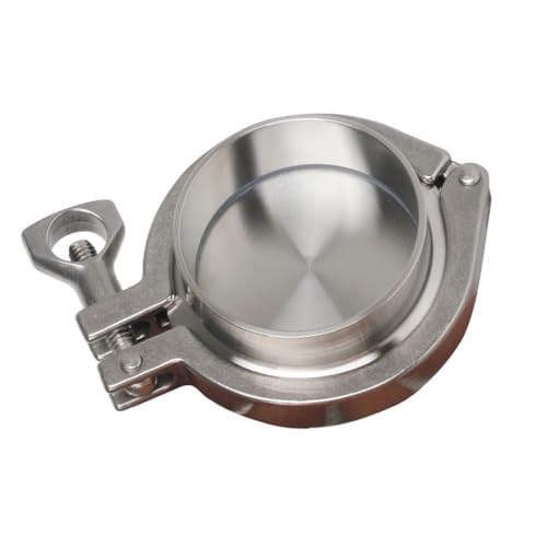 Verstellbare Rohrschelle 1 Stück 19/25/32/38/45/51mm OD SS304 Sanitär Tri-Klemmhülse K50,5 + K64 Endkappe + Tri-Klemme 1,5" 2" + Silikondichtung (Größe: 70mm x Hülse 91)(45mm x Ferrule 64) von ZOOPH