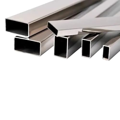 Vierkantrohr aus Edelstahl, 2 Stück 304 Edelstahl kleines Vierkantrohr Rohr hohle quadratische Stahlstange kleiner Durchmesser Rechteckrohr 4×6 6×8 5×10 5×12 (6x12x0,5 mm)(4x6x0.5mm) von ZOOPH